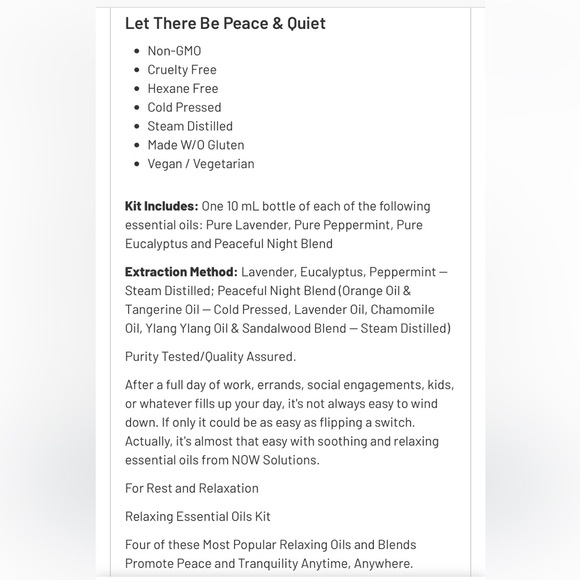 NWT 4 Pack Essential Oil Kit (10ml x 4) - Picture 4 of 5